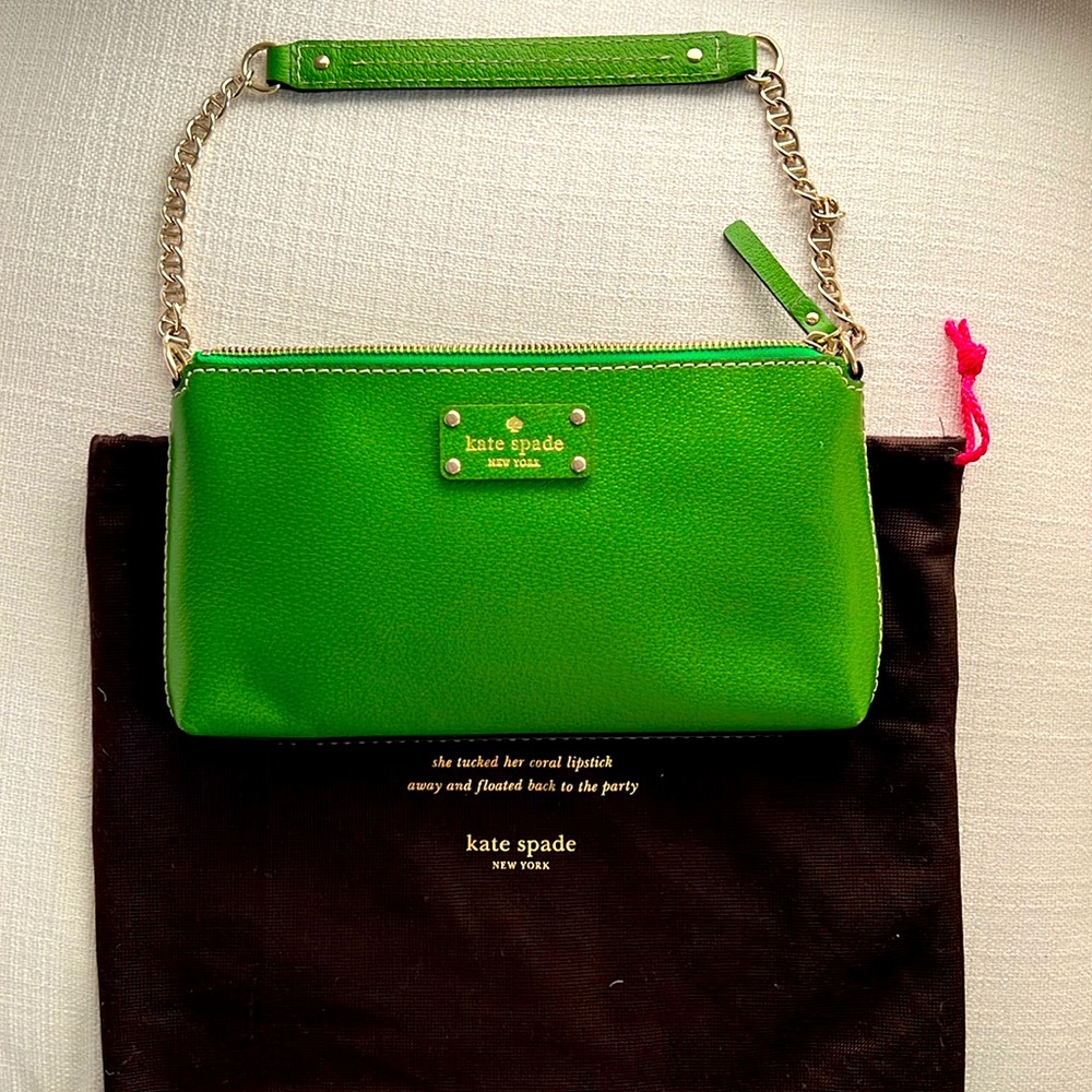 Kate Spade Green Chain Detail Shoulder Bag